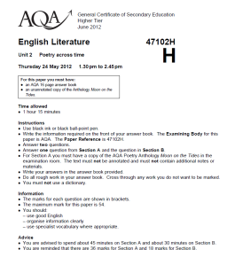 aqa english language and literature a level past papers
